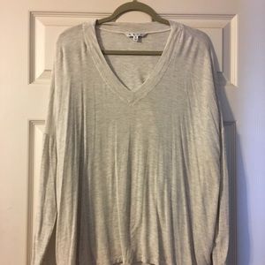 CAbi Sz M long sleeve tan/gold shirt